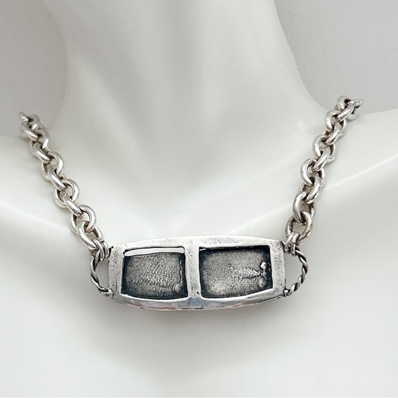 Michele Baratta Jewelry - Michele Baratta Double Portrait of Love Sterling Silver Necklace
